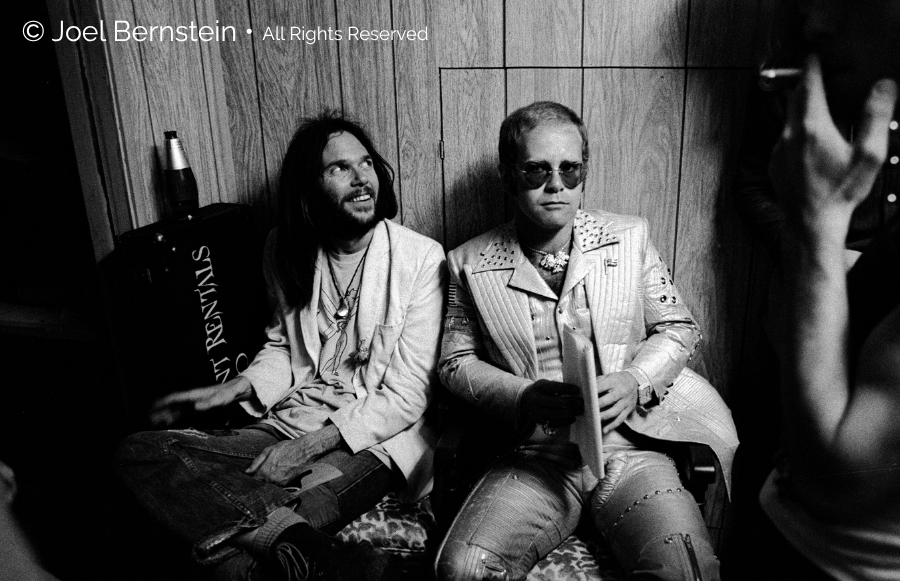 Joel Bernstein Photography - Neil Young & Elton John at the Roxy 1973